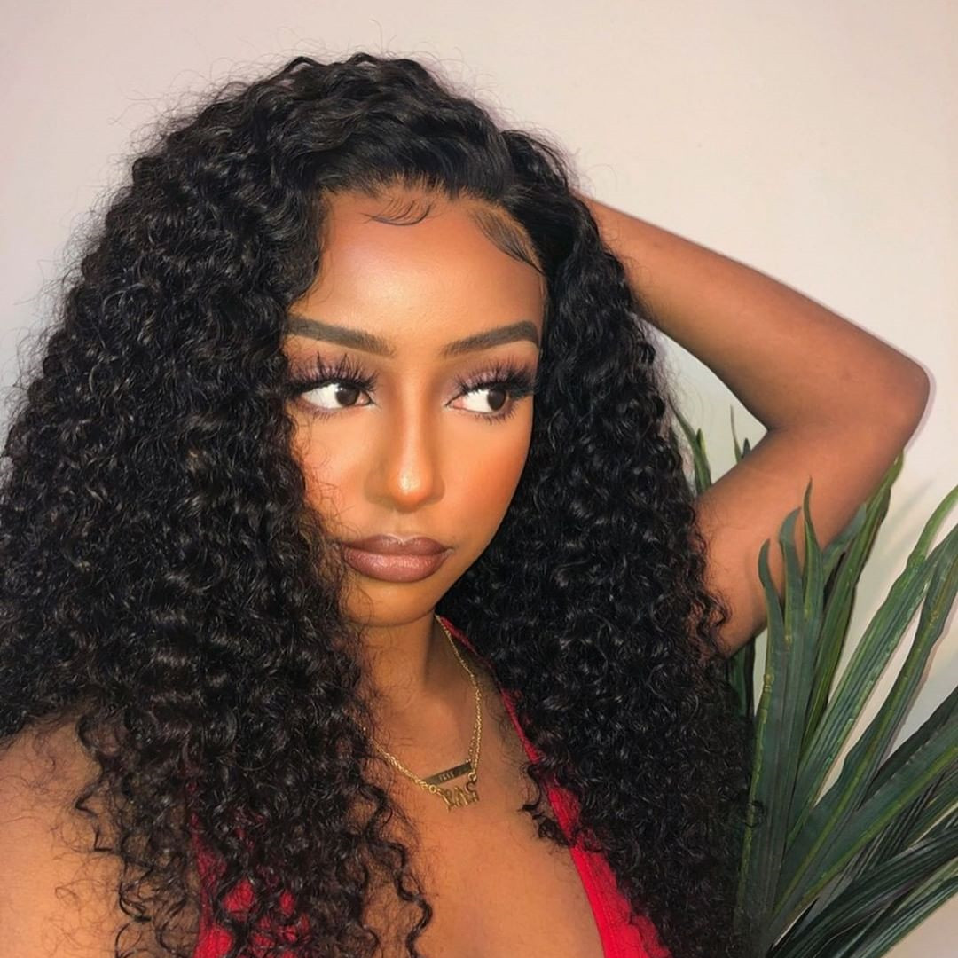 Uglam 13x6 Transparent Lace Front Deep Wave Wig 200% Density